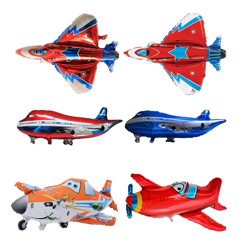 Lighting Mcqueen Birthday Decor - Airplane Car Foil Helium Balloons Bus
