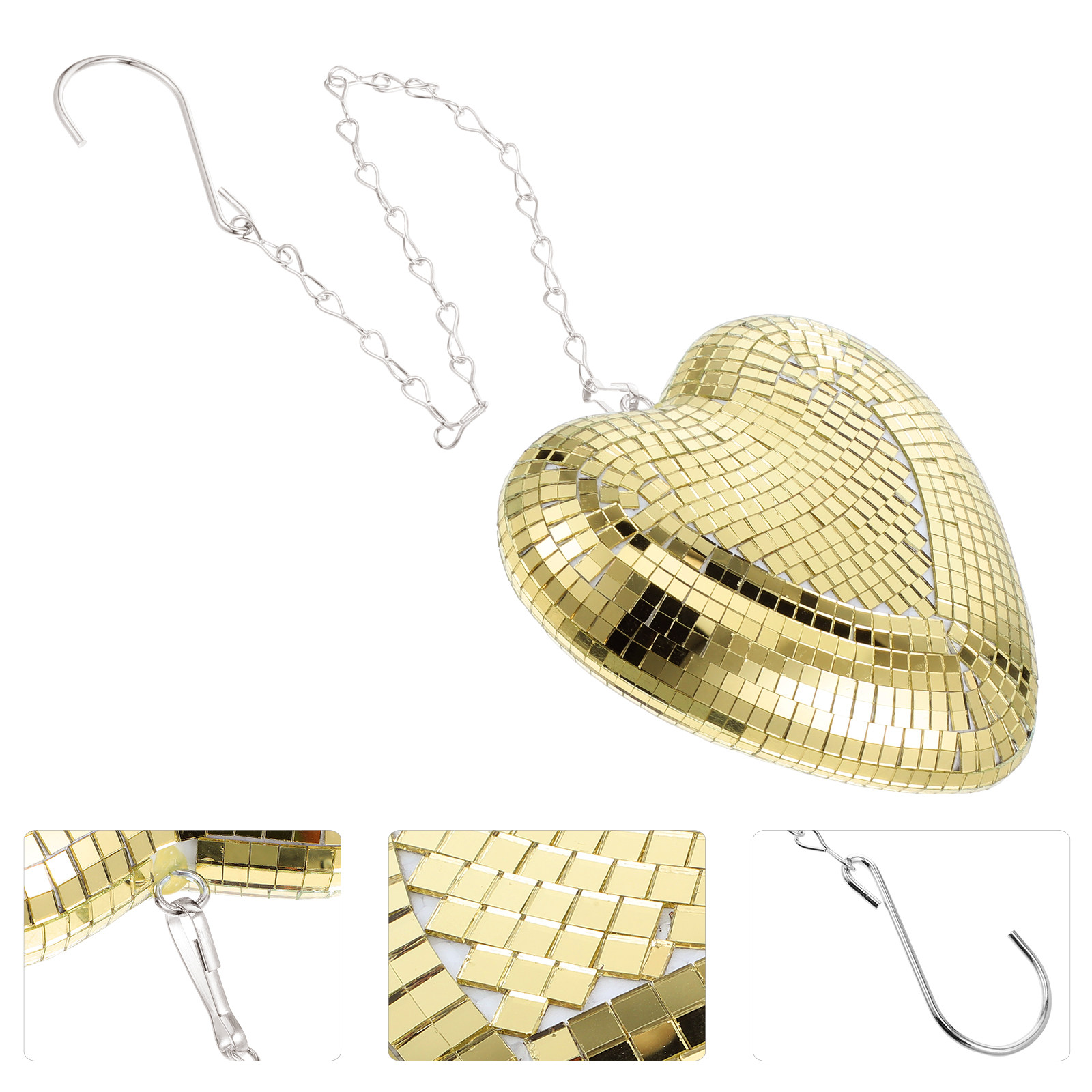 Disco Ball Mirror - Heart Shaped Disco Ball Hanging Ornament