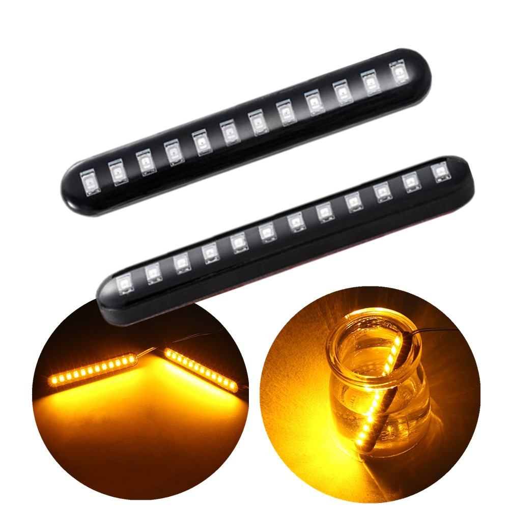 Ambient Led Strip - 2Pcs 12 LED Moto Signal Lights