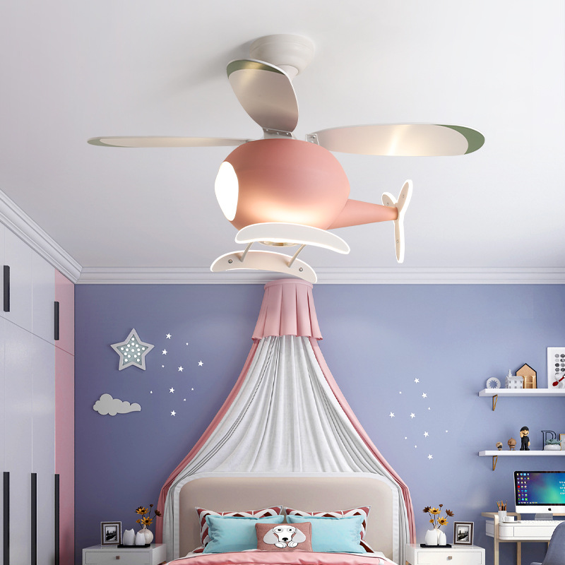 Lighting Decor In Room - Modern Creative Cartoon Plane Fan Light