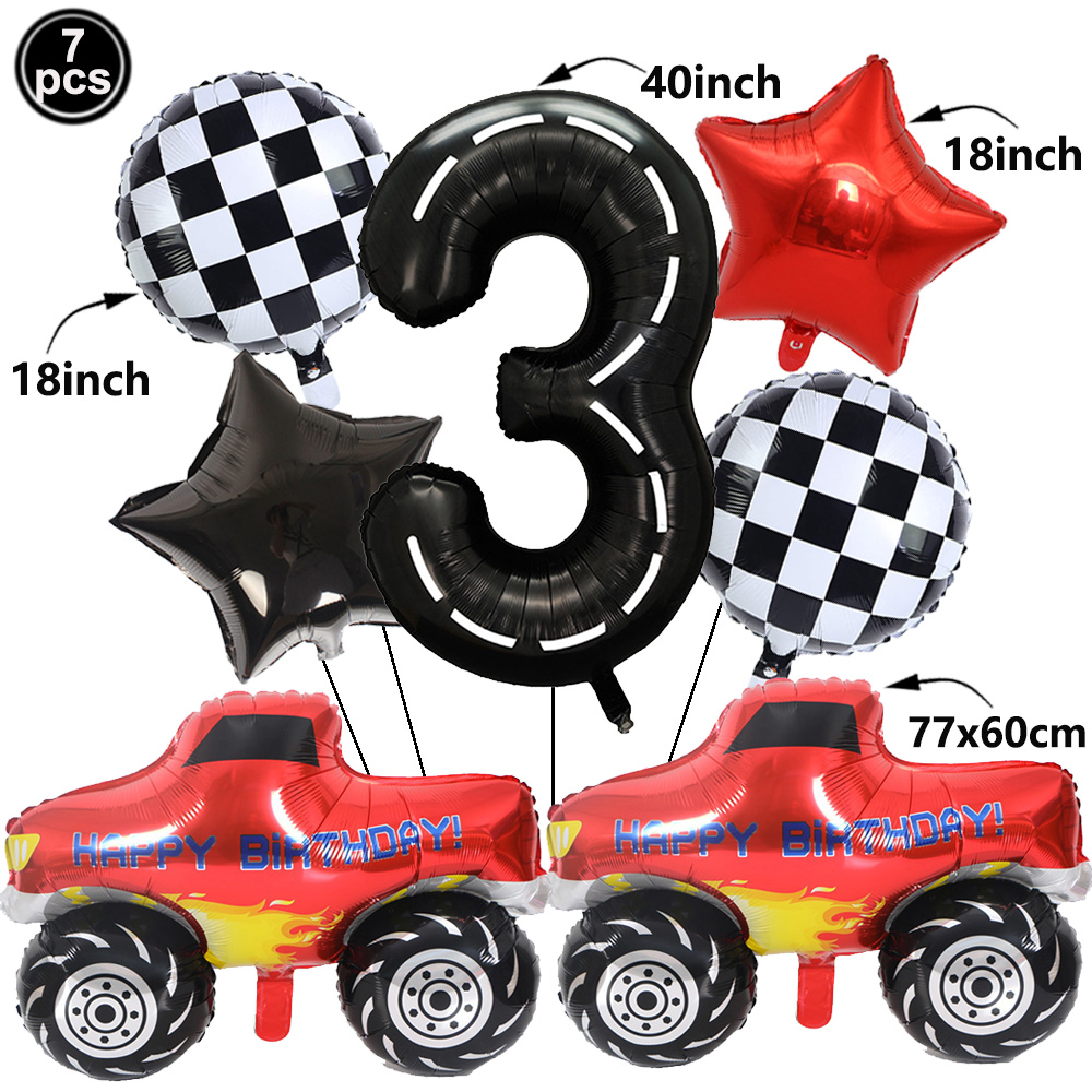 1set Monster Truck Balloons 40 - огляд і ціна Lighting Mcqueen Birthday Decor