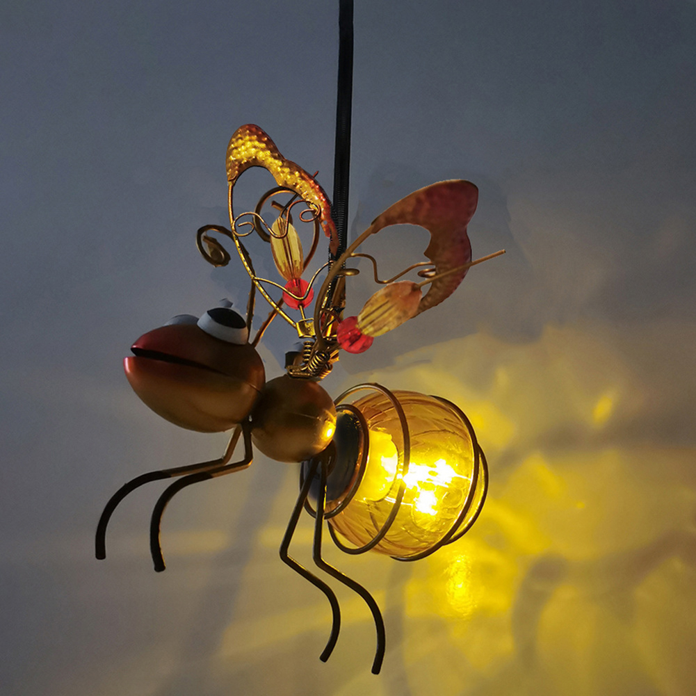 Solar Powered Hanging Bees Lig - огляд і ціна Lighting Bug Decor