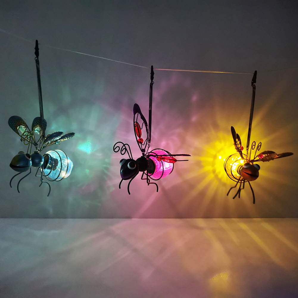 Solar Powered Hanging Bees Lig - огляд і ціна Lighting Bug Decor