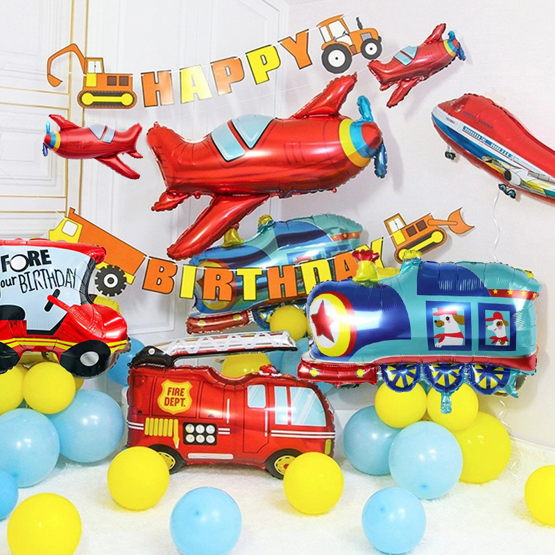 Airplane Car Foil Helium Ballo - огляд і ціна Lighting Mcqueen Birthday Decor