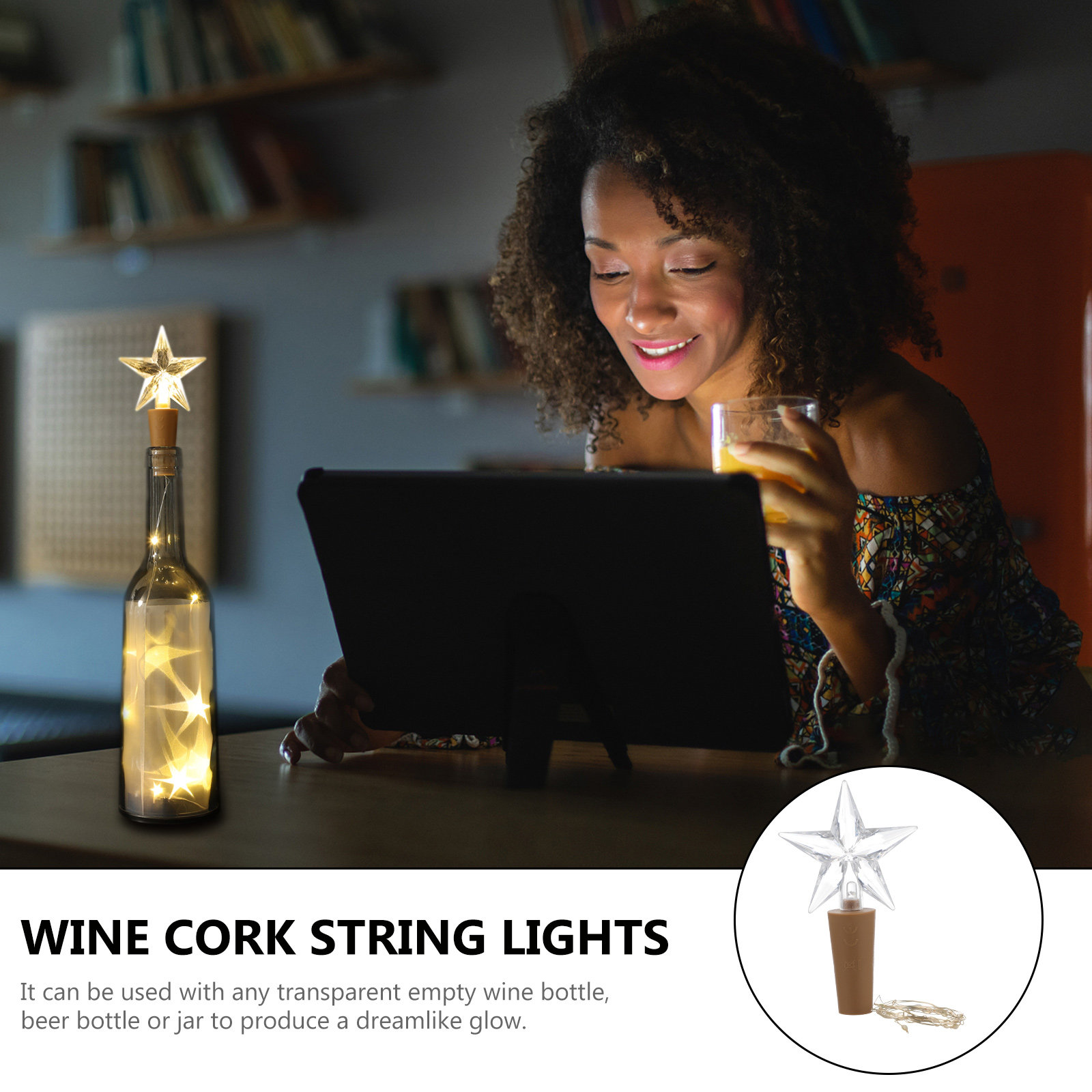 2Pcs DIY Cork Rope Lamp LED St - огляд і ціна Decor Lighting Cork