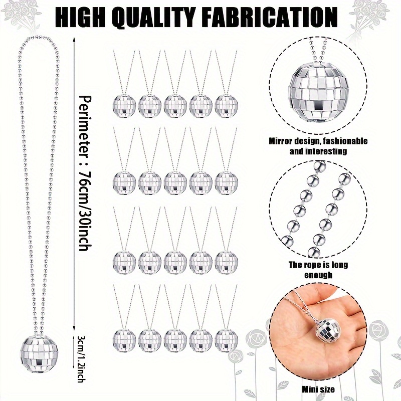 5pcs 3cm Mini Mirror Disco Bal - огляд і ціна Disco Ball Mirror