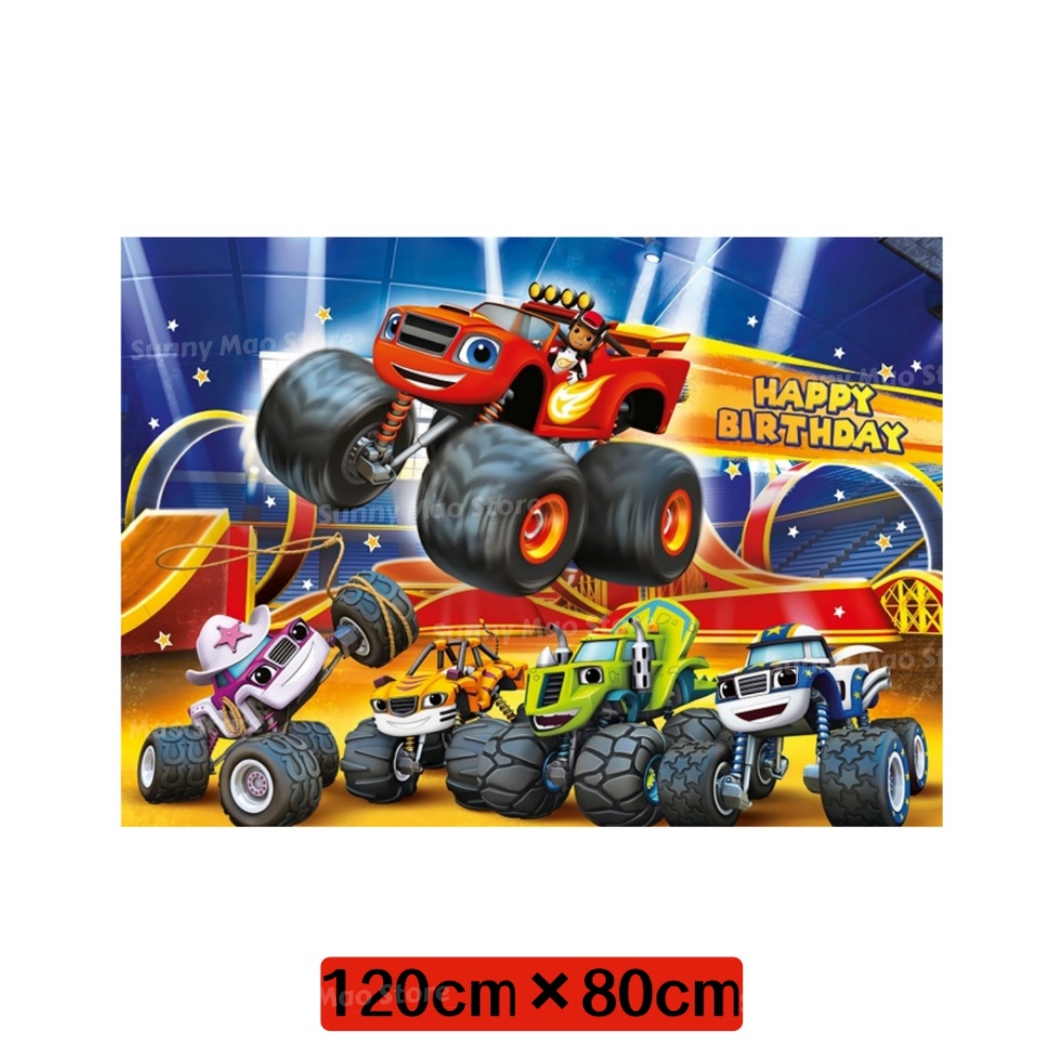 Blaze Monster Birthday Party S - огляд і ціна Lighting Mcqueen Birthday Decor