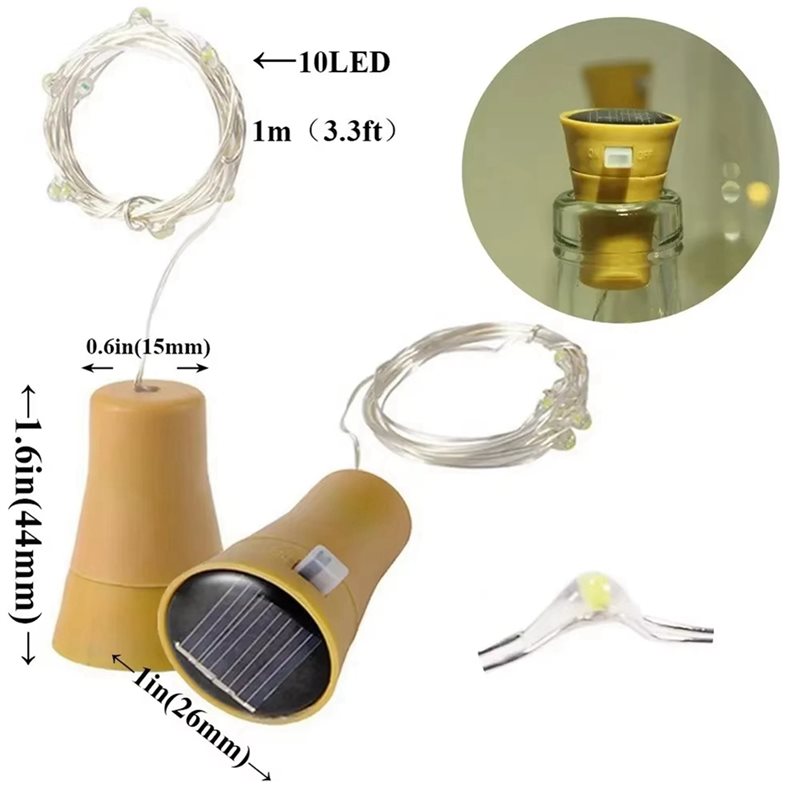 LUCKshopping 20Pcs Solar Wine  - огляд і ціна Decor Lighting Cork