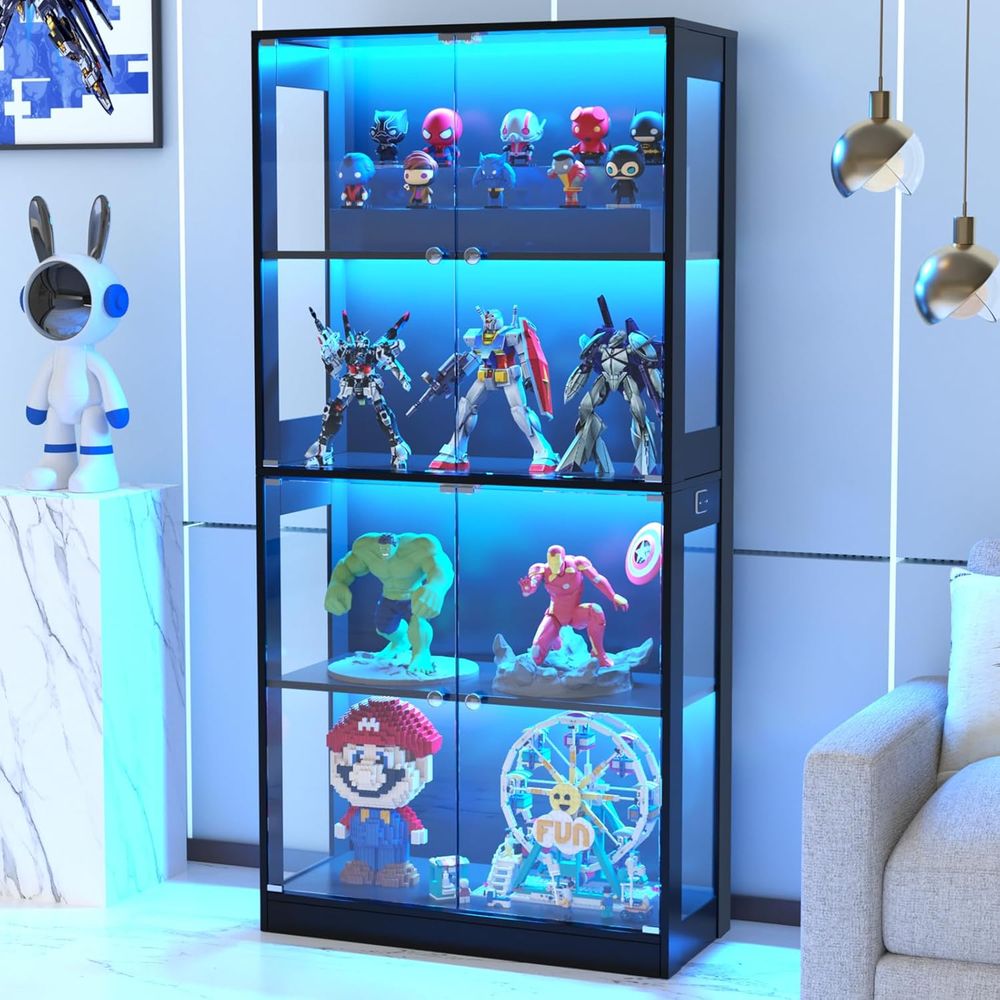 65 Glass Door Display Cabinet, - огляд і ціна Lighting & Home Decor Studio Photos
