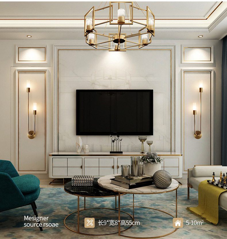Retro Background Living Room A - огляд і ціна Lighting Decor In Room
