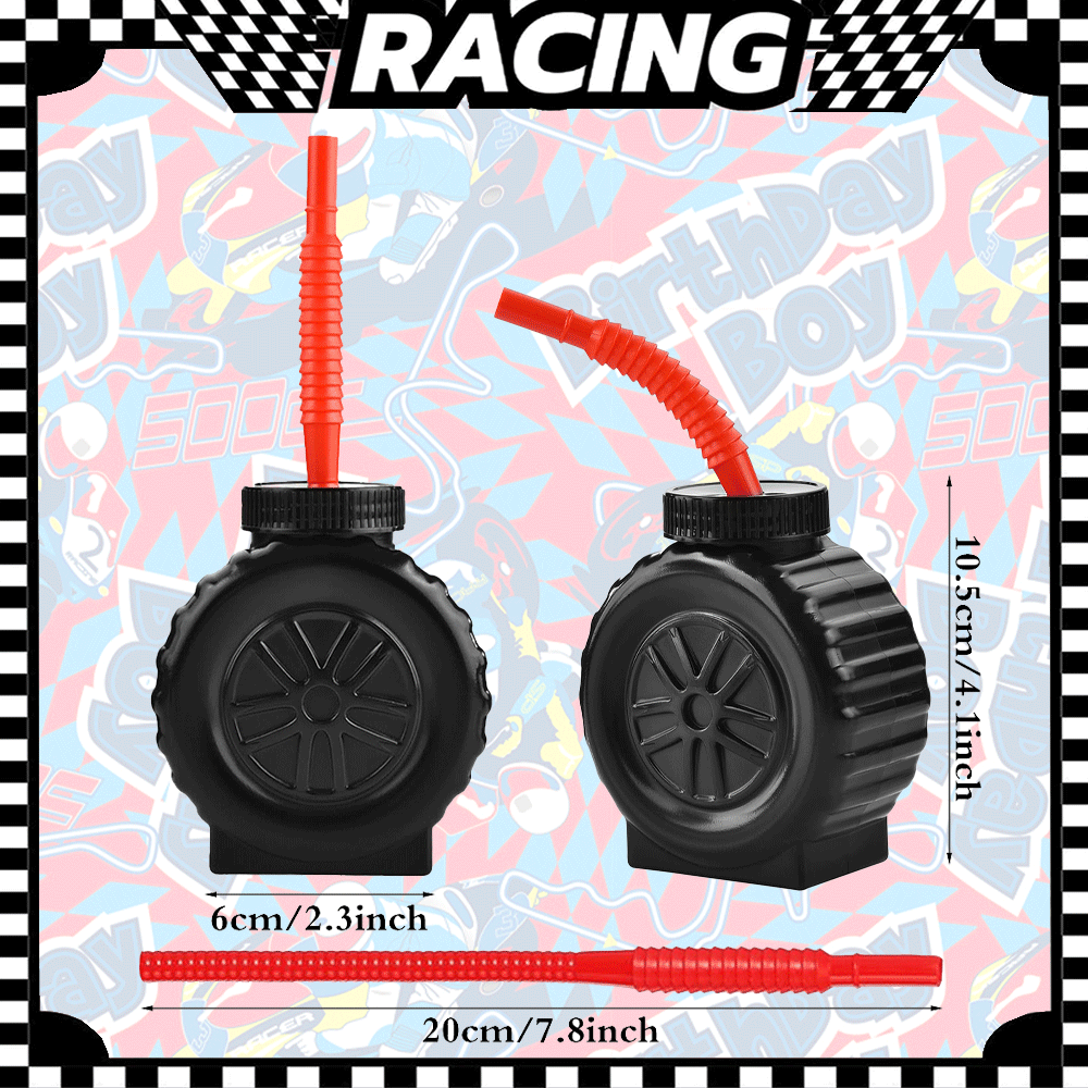 Race Car Tire Cups Race Car Fu - огляд і ціна Lighting Mcqueen Birthday Decor