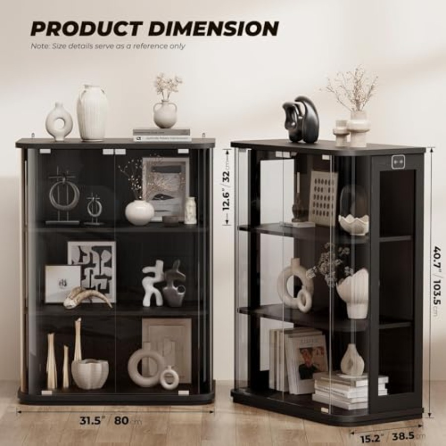 3-Tier Rounded Display Cabinet - огляд і ціна Lighting & Home Decor Studio Photos