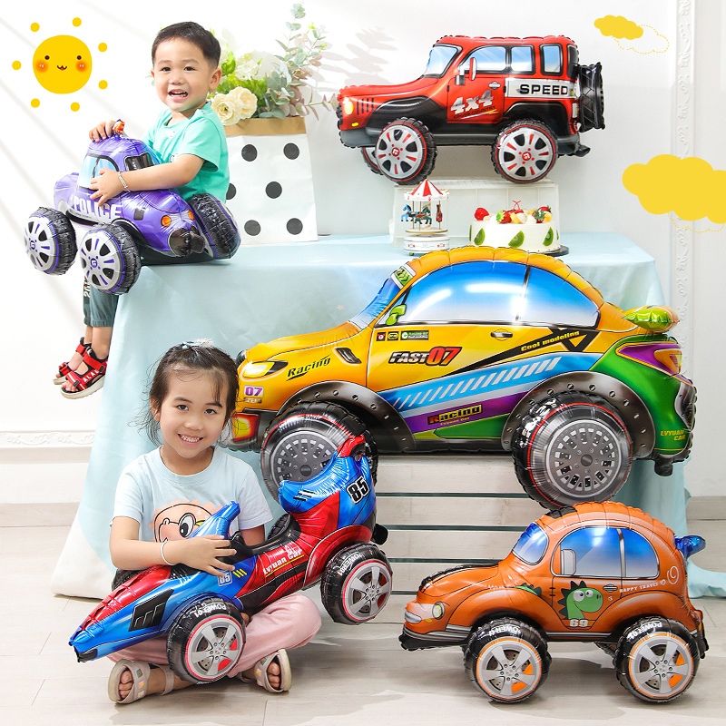3D Cartoon Car Foil Balloon Bu - огляд і ціна Lighting Mcqueen Birthday Decor