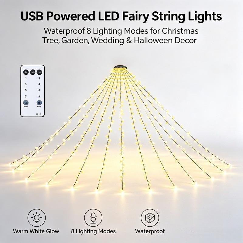 USB LED Fairy String Lights, W - огляд і ціна Garden Lighting Decor