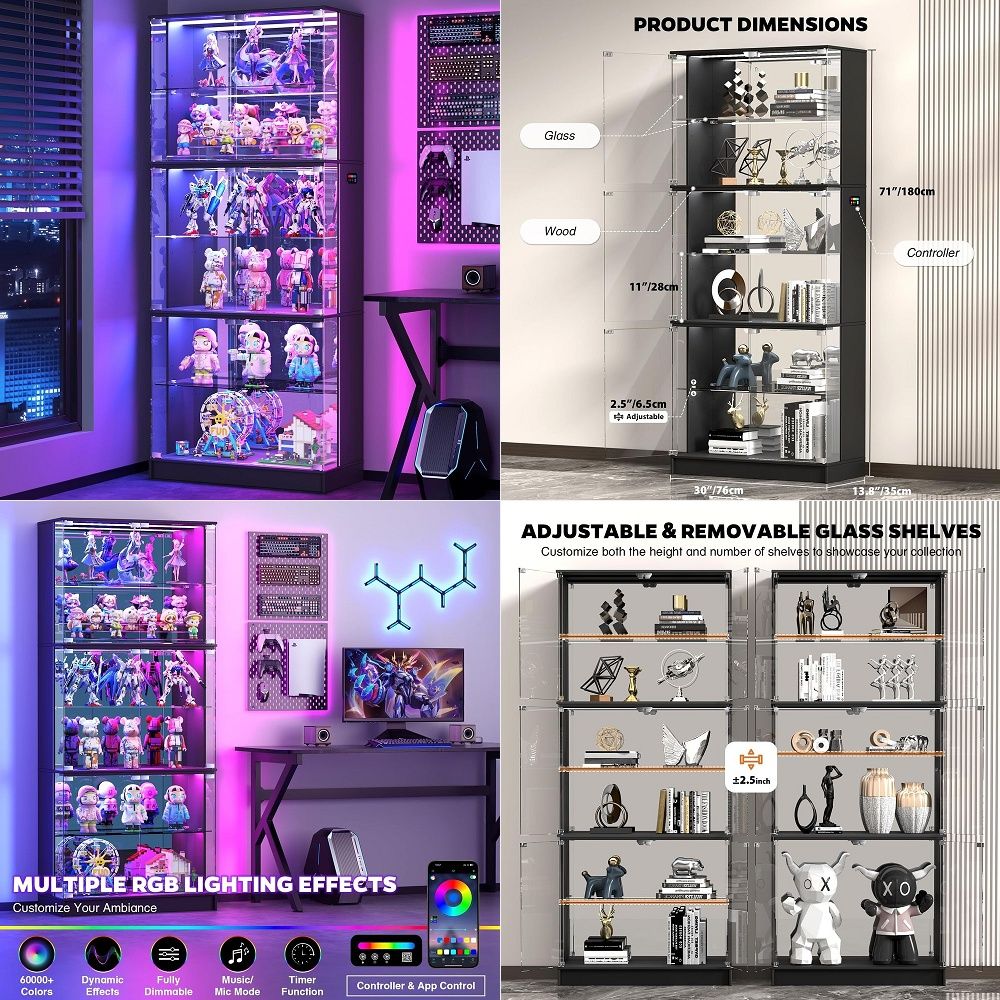 Display Cabinet with Glass Doo - огляд і ціна Lighting & Home Decor Studio Photos