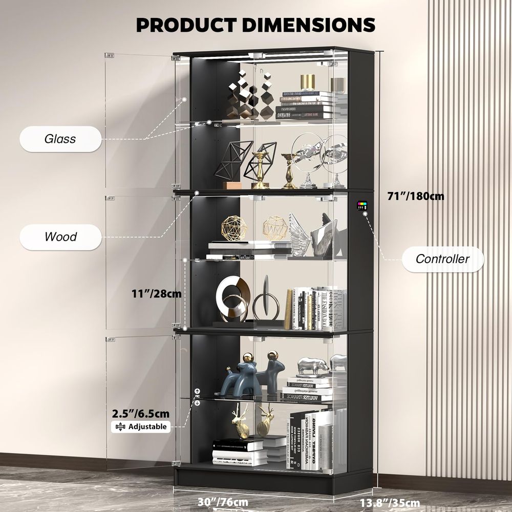 Display Cabinet with Glass Doo - огляд і ціна Lighting & Home Decor Studio Photos