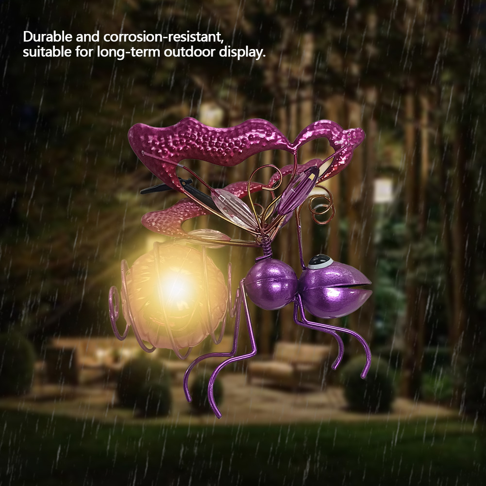 Solar Iron Insect Statue With  - огляд і ціна Lighting Bug Decor