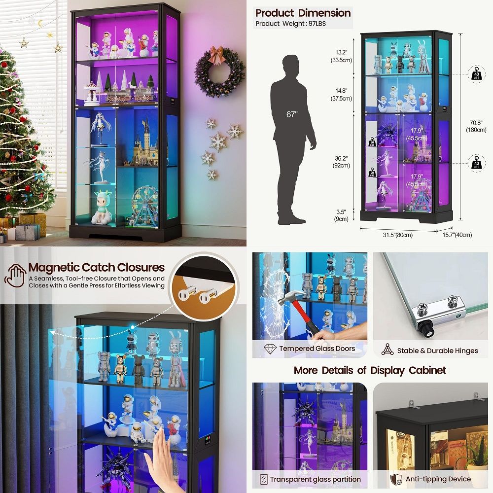 Lighted Corner Display Curio C - огляд і ціна Lighting & Home Decor Studio Photos