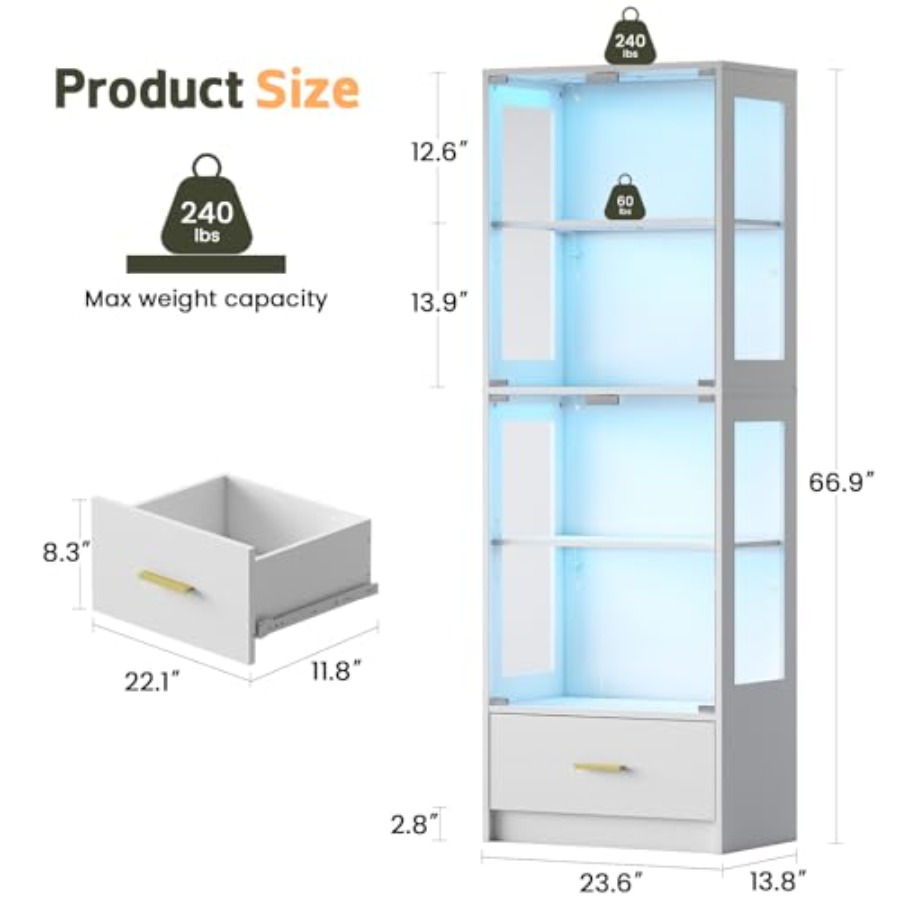 Glass Display Cabinet with Doo - огляд і ціна Lighting & Home Decor Studio Photos