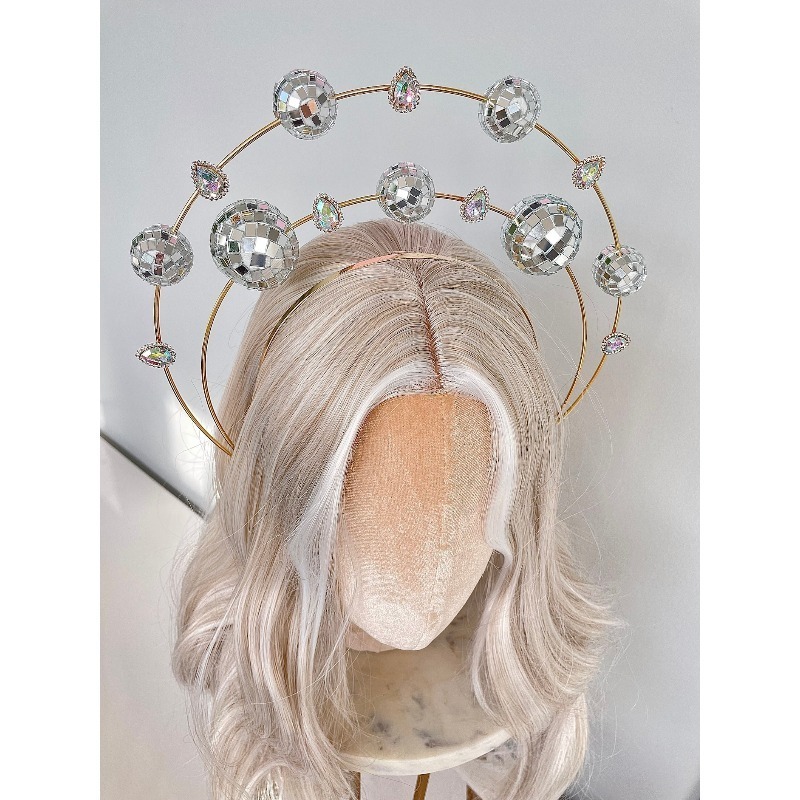 Silver Double Ring Disco Headb - огляд і ціна Disco Ball Mirror