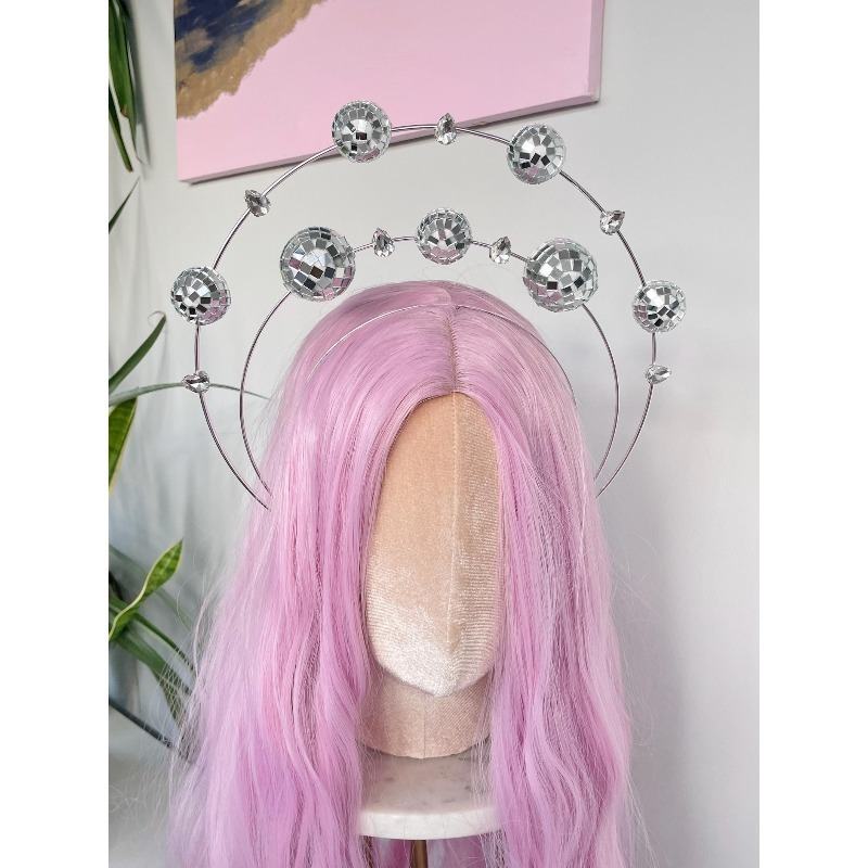 Silver Double Ring Disco Headb - огляд і ціна Disco Ball Mirror